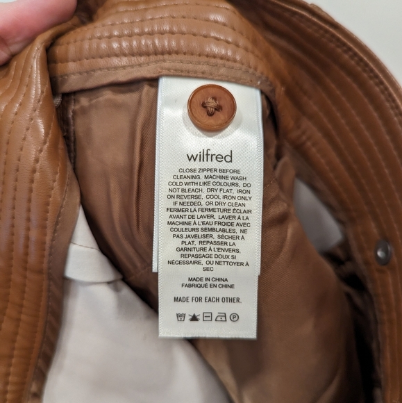 Wilfred Cognac Funk Vegan Leather Pant - Picture 7 of 8